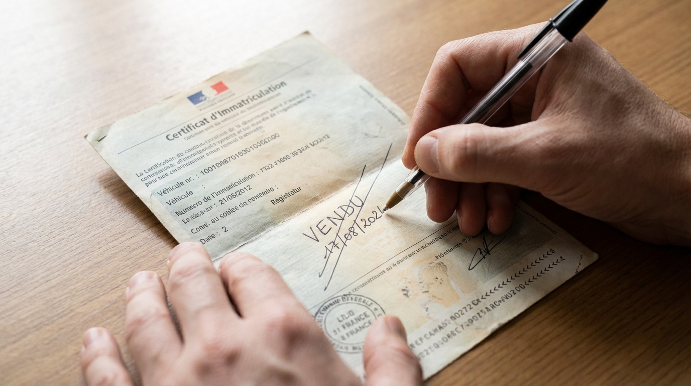 découvrez comment barrer correctement la carte grise lors de la vente de votre véhicule, avec un exemple pratique et les erreurs courantes à éviter pour assurer une transaction en toute légalité.